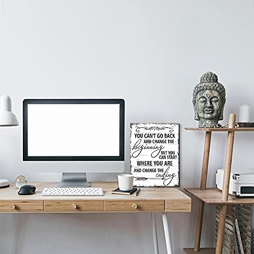 Pigort בשחור לבן מעורר השראה קיר עיצוב משרדים, הדפסי אמנות בד עטופים מוטיבציה כפרית לחדר שינה | סלון | משרד